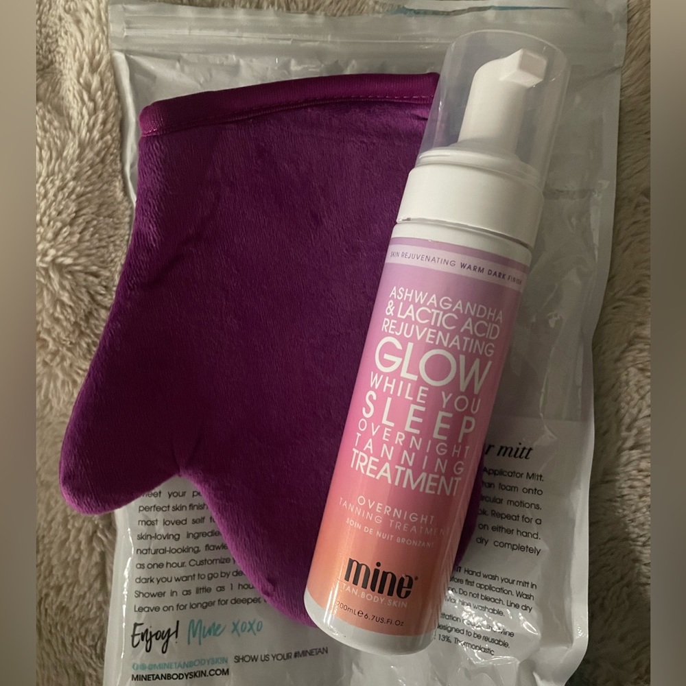 New Minetan applicator mitt and self tan foam